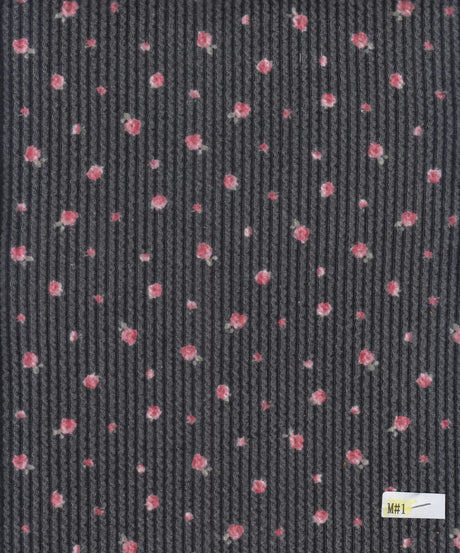 1 Yard Ditsy Floral Double Knit Fabric Cozy Stretch Poly Rayon Spandex 56 Inch Wide