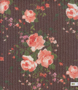 1 Yard Double Knit Cozy Flower Print Fabric Soft Polyester Rayon Spandex Blend 56/57 Inch Width