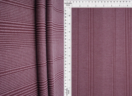 1 Yard Variegated Jacquard Rib Fabric 230 GSM Polyester Rayon Spandex Blend 52/54" Width