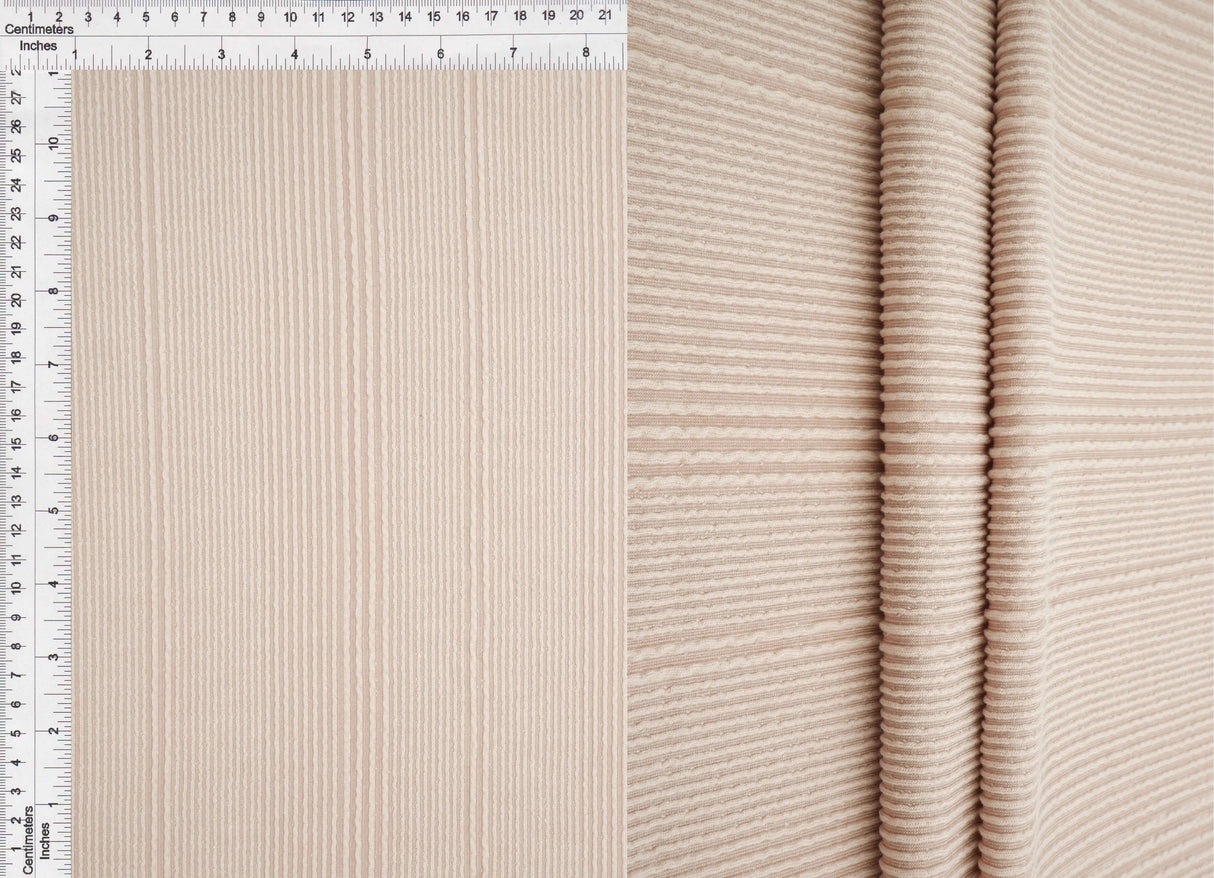 1 Yard Variegated Jacquard Rib Knit Fabric Soft Stretch Polyester Rayon Blend 52/54 Inches Wide