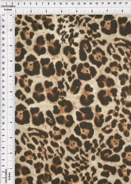 1 Yard Ella Ripple Jersey Animal Print Fabric, 58'' Wide Polyester Spandex Blend