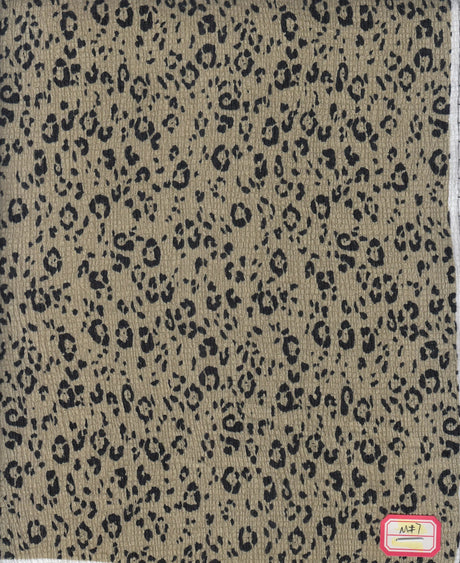 1 Yard Ella Ripple Jersey Leopard Print Fabric, 58? Wide Polyester Spandex Blend