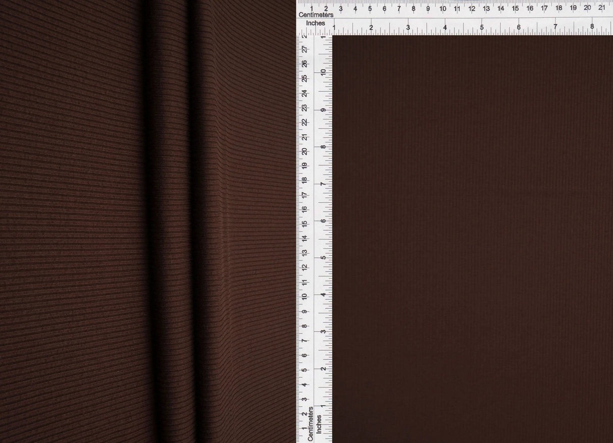 2×1 Yummy Solid Rib Knit Fabric Soft Stretch Polyester Spandex 58/60'' Width