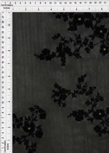 1 Yard Ditsy Flocking Glitter Fabric, 56/57? Wide Polyester Spandex Blend