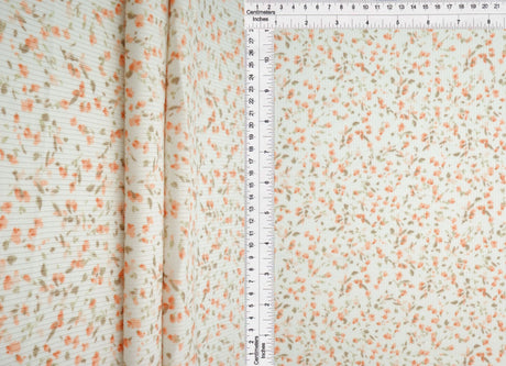 1 Yard Ditsy Print Cotton Feel 2x2 Rib Knit Fabric Soft Stretch Polyester Spandex 58 Inch Wide