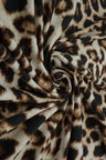 1 Yard DTY Brushed Animal Print Fabric Cheetah Leopard, Soft Stretch Knit 58/60” Wide