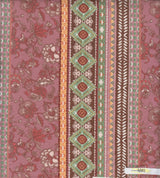 1 Yard Boho Stripe Brushed DTY Knit Fabric Polyester Spandex Lightweight 58/60 Inch Wide