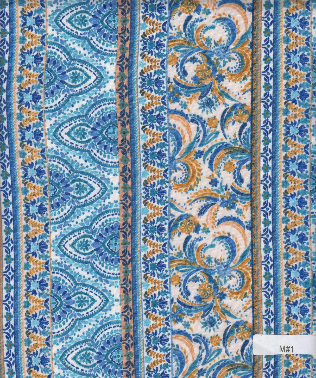 1 Yard Boho Print DTY Brushed Knit Fabric Soft Stretch Polyester Spandex 58/60 Inch Wide