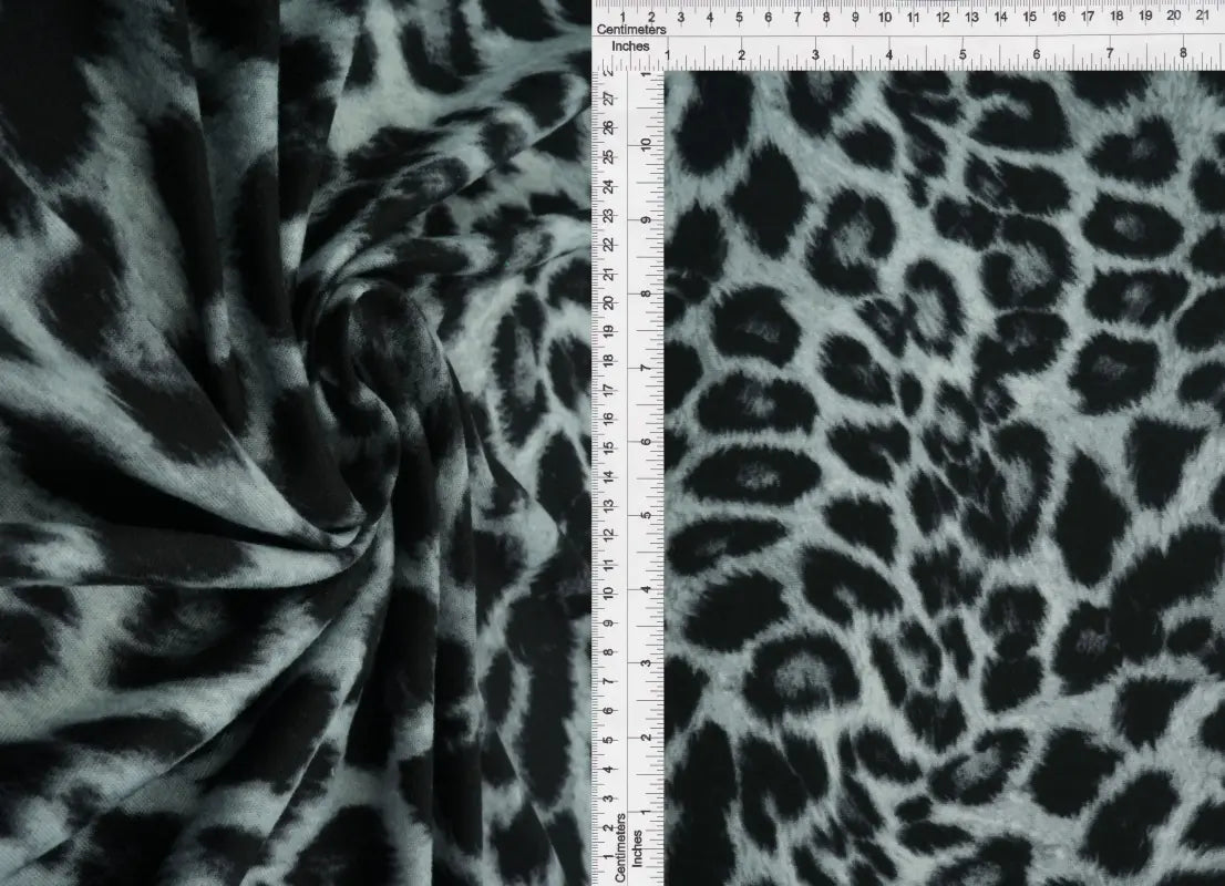 1 Yard Lightweight Animal Print Brushed DTY Knit Fabric Polyester Spandex 58/60 Inch Wide for Sewing