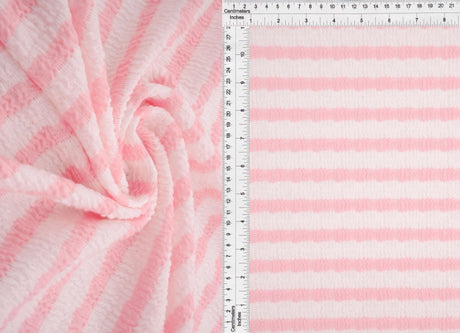 1 Yard Bubble Jacquard Stripe Fabric Stretch Polyester Spandex 54/55 Inches Wide
