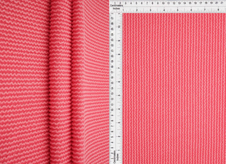 Knit Jacquard Rib Fabric 1 Yard Soft Stretch Textured Knit 52" Wide