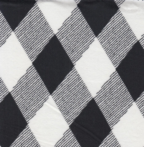 1 Yard Lightweight Brushed Checkered Print DTY Knit Fabric Polyester Spandex 58/60 Inch Wide for Sewing