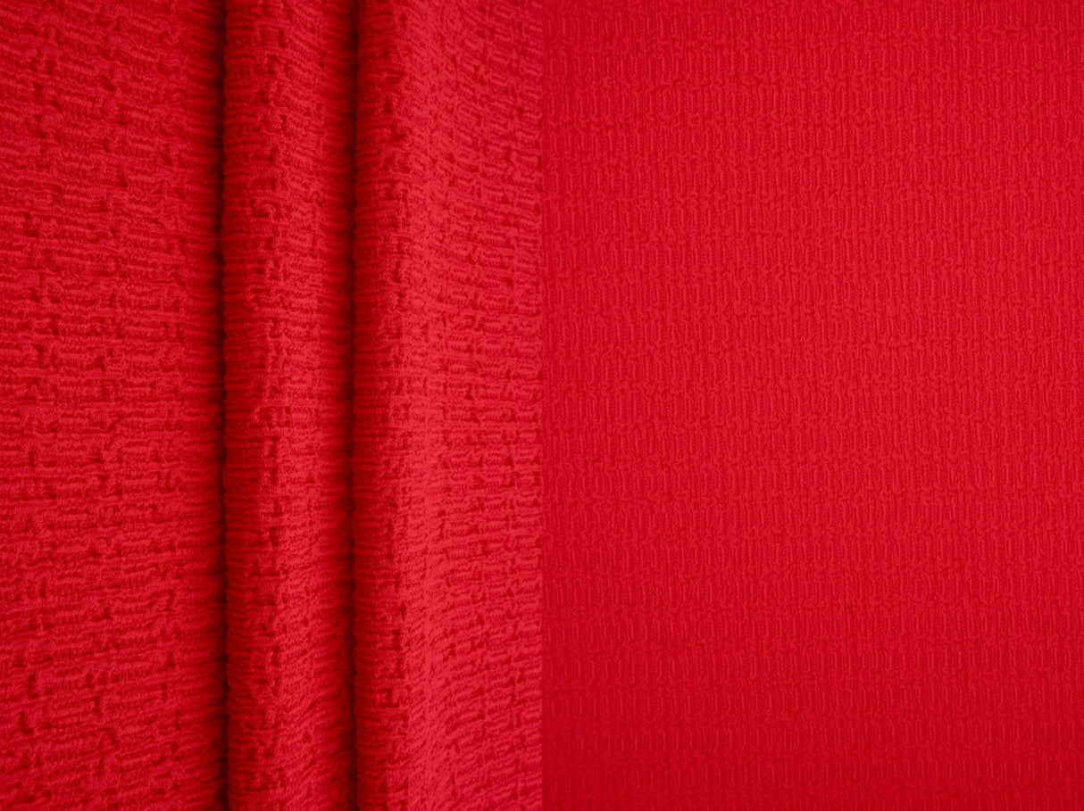 1 Yard Textured Bubble Jersey Crepe Knit Fabric 59 Inch Wide Soft Stretch Drapey Material for Stylish Tops & DIY Sewing
