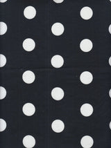 1 Yard Stretch Poplin Big Dot Print Fabric, 57/58? Wide Cotton Spandex Blend