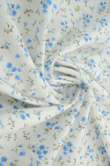 1 Yard Stretch Poplin Ditsy Print Fabric, 57/58? Wide Cotton Spandex Blend