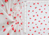 1 Yard 93% Polyester 7% Spandex Cotton-Style Pointelle Strawberry Print Fabric 58/60" Width