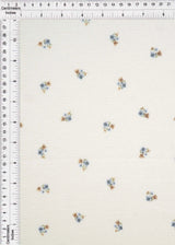 1 Yard Knit Gauze Ditsy Print Fabric 130 GSM, 52'' Wide Polyester Cotton Spandex Blend