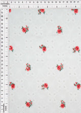 1 Yard DTY Knit Jacquard Ditsy Eyelet Print Fabric Stretch Polyester Spandex 58/60 Inches Wide