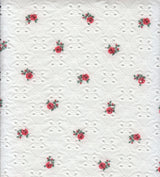 1 Yard DTY Knit Jacquard Ditsy Eyelet Print Fabric Stretch Polyester Spandex 58/60 Inches Wide
