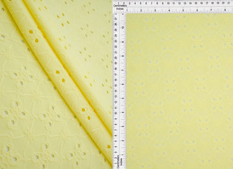 1 Yard DTY Knit Jacquard Eyelet Fabric 190 GSM, 58/60? Wide Polyester Spandex Blend
