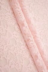 Floral Double Border Lace Fabric 95% Nylon 5% Spandex Stretch Material 57/58 Inches Wide