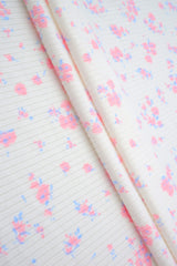 4×2 Yummy Rib Ditsy Print Knit 87% Polyester, 13% Spandex, 58/59'' Width Soft Stretch Fabric