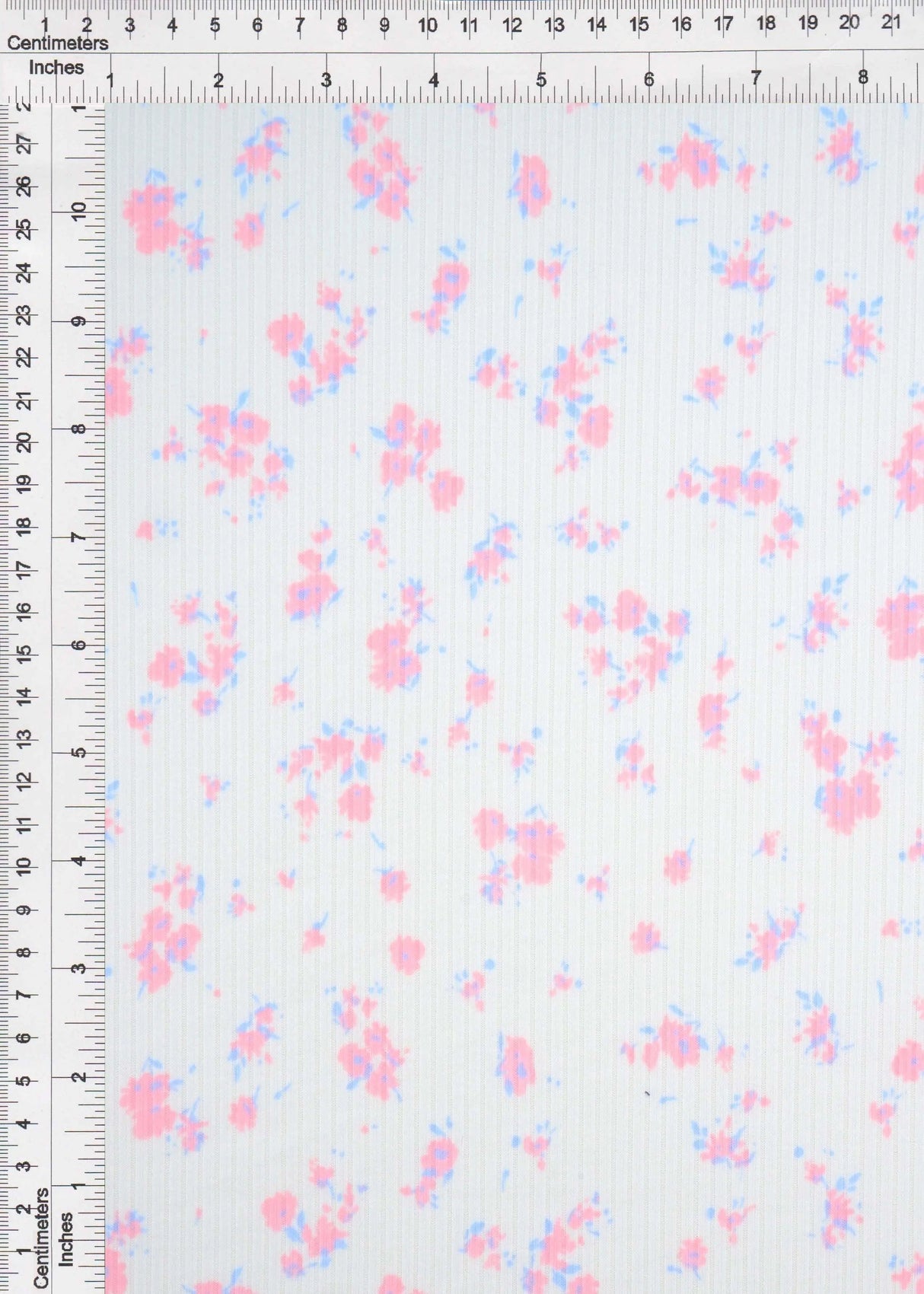 4×2 Yummy Rib Ditsy Print Knit 87% Polyester, 13% Spandex, 58/59'' Width Soft Stretch Fabric