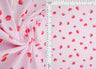 1 Yard Cotton Style Pointelle Strawberry Print Knit Fabric 220 GSM Poly Spandex 58/60" Width