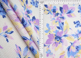 1 Yard Cozy Floral Double Knit Fabric Polyester Rayon Spandex Blend 56/57 Inch Medium Weight Stretch