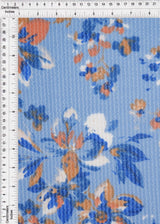 1 Yard Cozy Double Knit Floral Print Fabric Stretch Polyester Rayon Spandex 56/57 Inches Wide