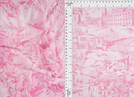 1 Yard Digital Toile Mesh Knit Fabric, 56/58'' Wide Polyester Spandex Blend