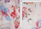 1 Yard Digital Floral Mesh Print Fabric, 56/58'' Wide Polyester Spandex Blend