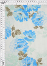 1 Yard Digital Floral Mesh Print Fabric, 56/58'' Wide Polyester Spandex Blend