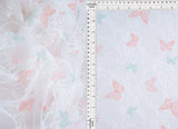 Digital Butterfly Lace Print Fabric 92% Poly 8% Span Soft Stretch Material 56/58 Inches Wide