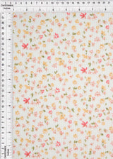 4×2 Yummy Rib Ditsy Print Knit 97% Polyester, 3% Spandex, 58/60'' Width Soft Stretch Fabric for Apparel & More