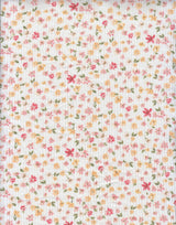 4×2 Yummy Rib Ditsy Print Knit 97% Polyester, 3% Spandex, 58/60'' Width Soft Stretch Fabric for Apparel & More