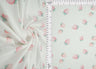 1 Yard 93% Polyester 7% Spandex Cotton-Style Pointelle Strawberry Print Fabric 58/60" Width