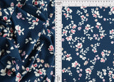1 Yard DTY Floral Print Fabric 58/60 Inch Wide Soft Stretch Material for Dresses Tops & Crafts