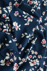 1 Yard DTY Floral Print Fabric 58/60 Inch Wide Soft Stretch Material for Dresses Tops & Crafts