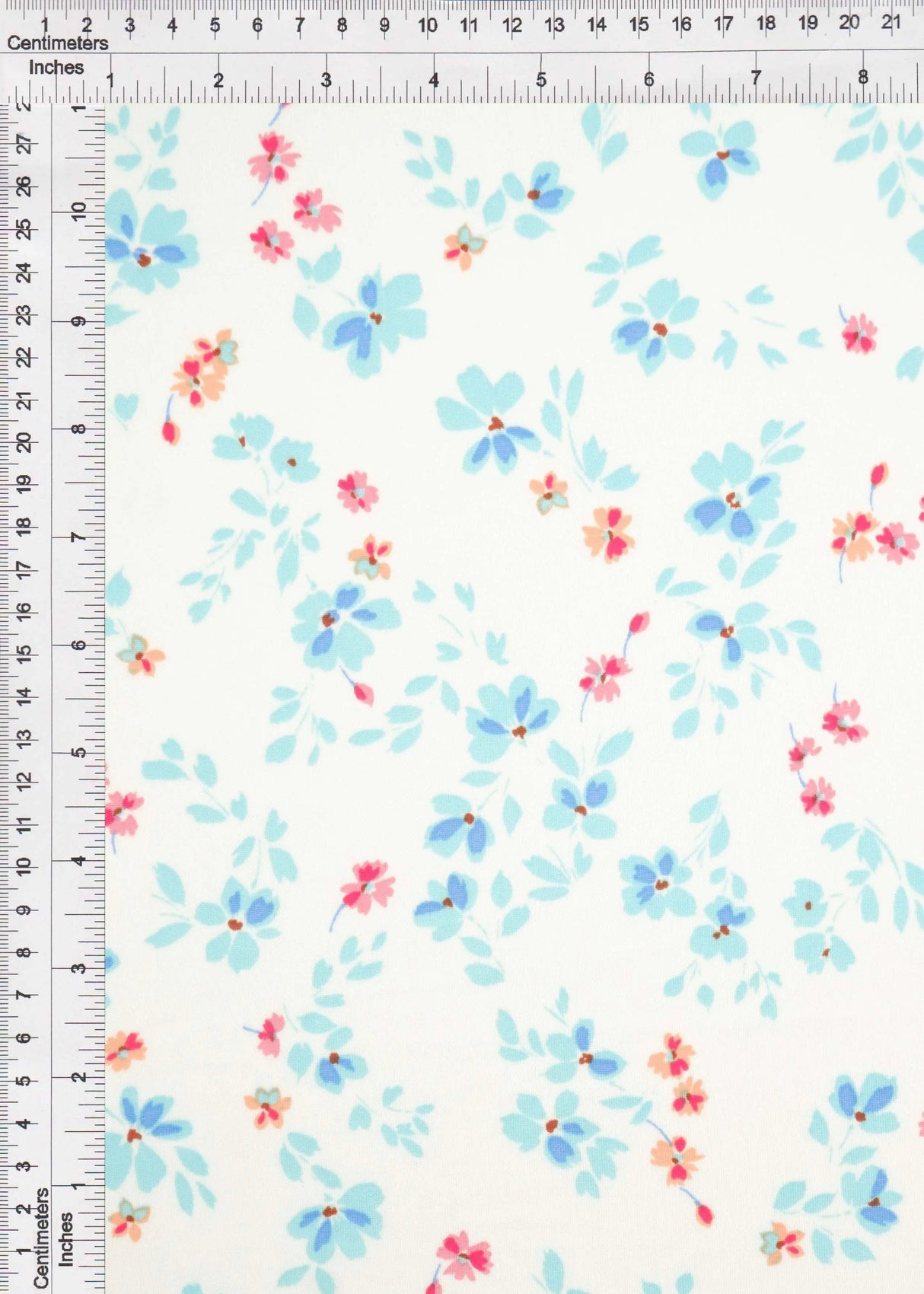 1 Yard DTY Floral Print Fabric 190 GSM Polyester Spandex Blend 58/60" Width