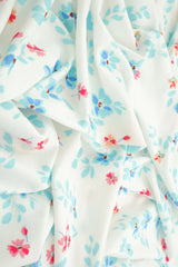 1 Yard DTY Floral Print Fabric 58/60 Inch Wide Soft Stretch Material for Dresses Tops & Crafts
