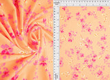 1 Yard DTY Floral Print Fabric 190 GSM Polyester Spandex Blend 58/60" Width