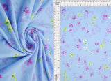 1 Yard DTY Floral Print Fabric 58/60 Inch Wide Soft Stretch Material for Dresses Tops & Crafts