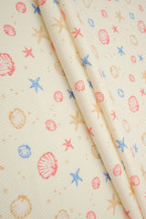 1 Yard Cotton Feel 2x2 Rib Knit Under The Sea Fabric 58/59 Inch Wide Soft Stretch Ribbing for Kidswear & DIY Crafts