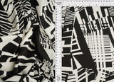 1 Yard DTY Geo Print Fabric 190 GSM Polyester Spandex Blend 58/60" Width