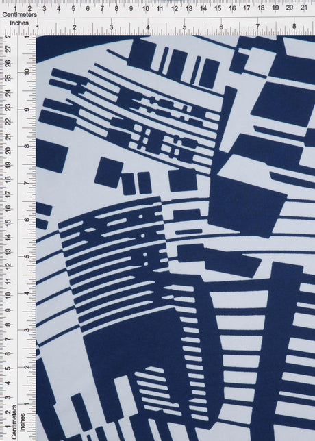 1 Yard DTY Geo Print Fabric 190 GSM Polyester Spandex Blend 58/60" Width