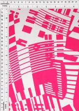 1 Yard Geometric DTY Knit Stretch Fabric 58/60 Inch Wide Lightweight Material for Apparel & DIY Projects