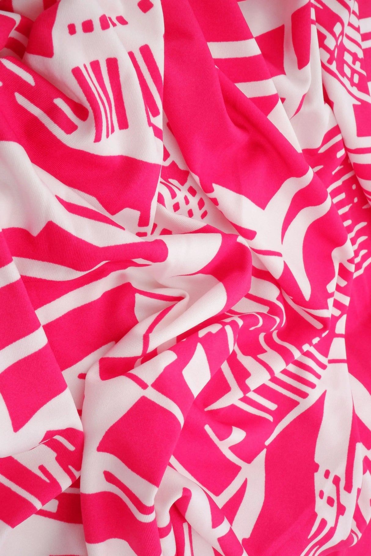 1 Yard DTY Geo Print Fabric 190 GSM Polyester Spandex Blend 58/60" Width