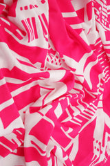 1 Yard Geometric DTY Knit Stretch Fabric 58/60 Inch Wide Lightweight Material for Apparel & DIY Projects