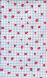 Soft Stretchy 4x2 Yummy Rib Fabric with Strawberry Print 58/60" Wide Polyester Spandex Blend